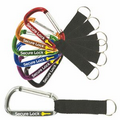 Carabiner Keytag w/ Black Nylon Strap